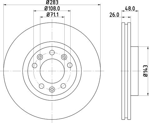 DON PCD13932 - Спирачен диск vvparts.bg