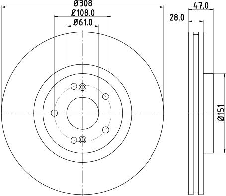 Ferodo DDF1368-1 - Спирачен диск vvparts.bg