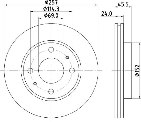 DON PCD13612 - Спирачен диск vvparts.bg