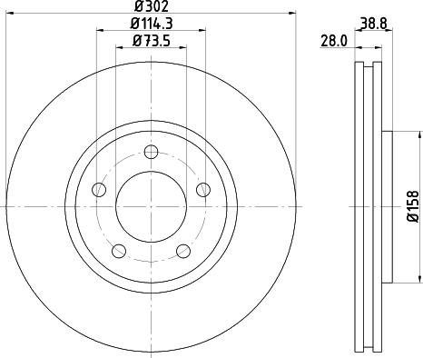 DON PCD13092 - Спирачен диск vvparts.bg