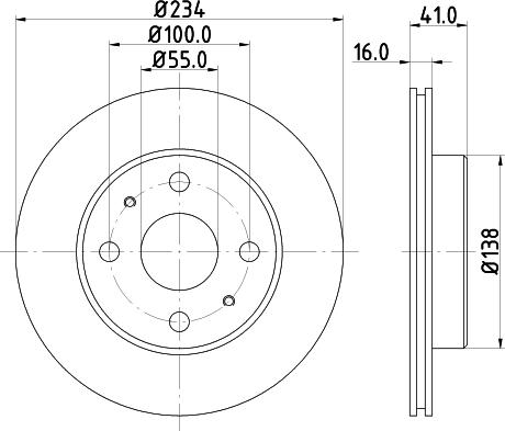 DON PCD13842 - Спирачен диск vvparts.bg