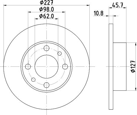 Pagid 53101 - Спирачен диск vvparts.bg