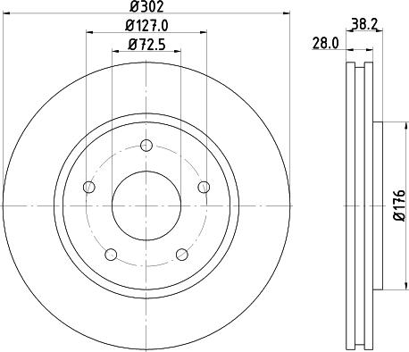 DON PCD12532 - Спирачен диск vvparts.bg