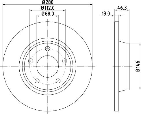 NK D204745 - Спирачен диск vvparts.bg