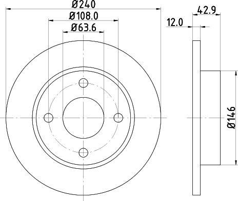 DON PCD12152 - Спирачен диск vvparts.bg