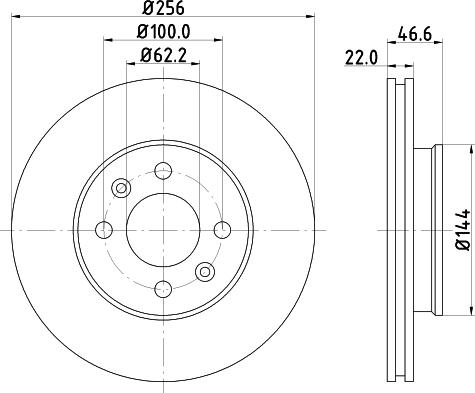 DON PCD12182 - Спирачен диск vvparts.bg