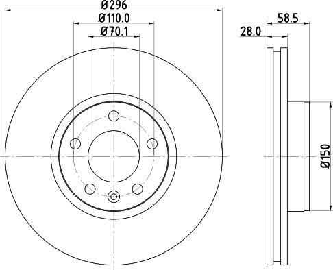 DON PCD12862 - Спирачен диск vvparts.bg