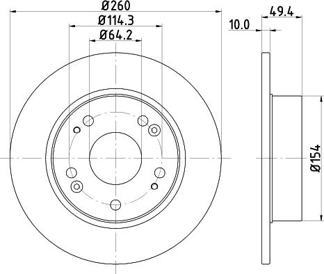 DON PCD12372 - Спирачен диск vvparts.bg