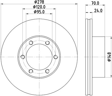 DON PCD17972 - Спирачен диск vvparts.bg