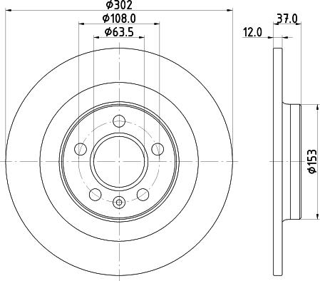 DON PCD17852 - Спирачен диск vvparts.bg