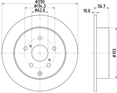 DON PCD20932 - Спирачен диск vvparts.bg