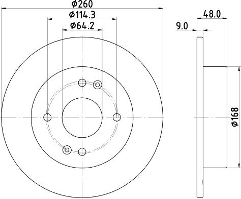 DON PCD20402 - Спирачен диск vvparts.bg