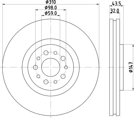 DON PCD20841 - Спирачен диск vvparts.bg