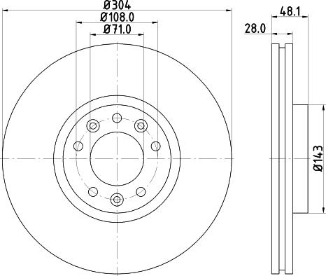 DON PCD20812 - Спирачен диск vvparts.bg