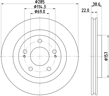 DON PCD20832 - Спирачен диск vvparts.bg