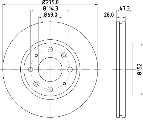 DON PCD20702 - Спирачен диск vvparts.bg