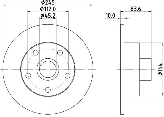 DON PCD21431 - Спирачен диск vvparts.bg