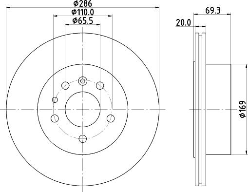 DON PCD21552 - Спирачен диск vvparts.bg