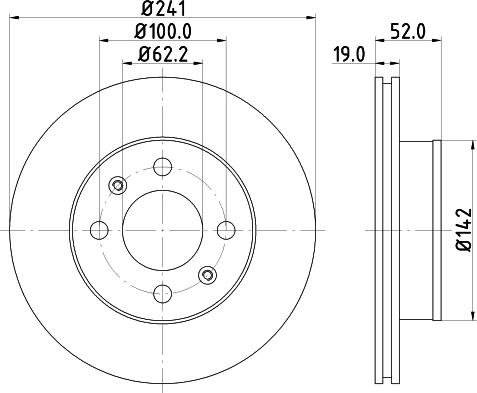 DON PCD21142 - Спирачен диск vvparts.bg