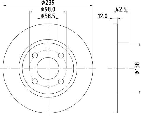 DON PCD21122 - Спирачен диск vvparts.bg