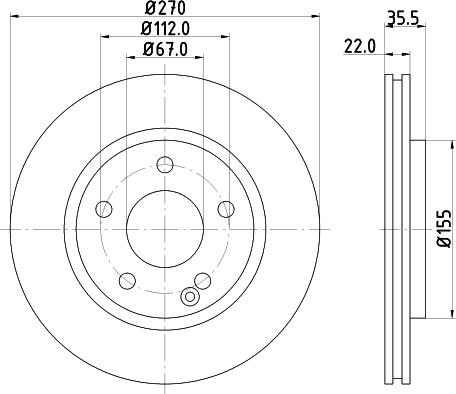 DON PCD21362 - Спирачен диск vvparts.bg