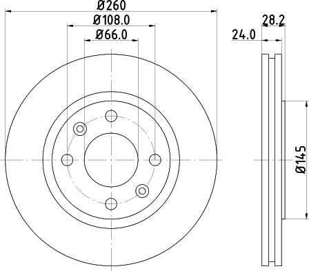 DON PCD21332 - Спирачен диск vvparts.bg