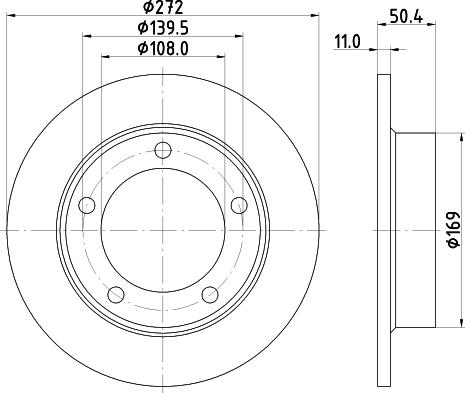 DON PCD21272 - Спирачен диск vvparts.bg