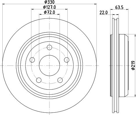 DON PCD21722 - Спирачен диск vvparts.bg