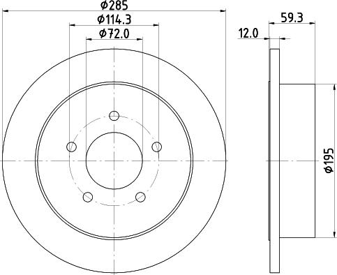 DON PCD23192 - Спирачен диск vvparts.bg