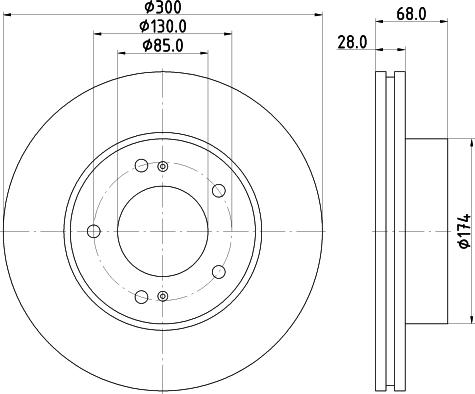 DON PCD23142 - Спирачен диск vvparts.bg