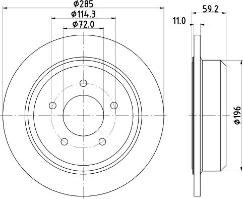 DON PCD23182 - Спирачен диск vvparts.bg