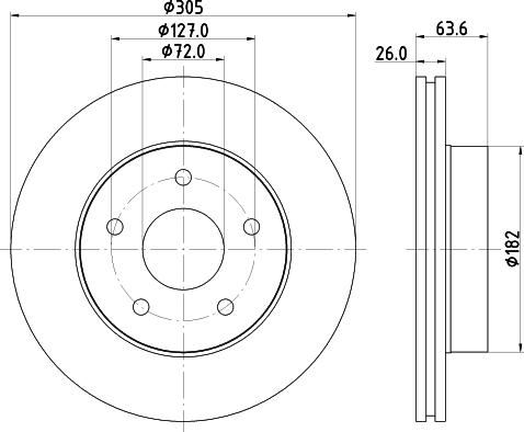 DON PCD23122 - Спирачен диск vvparts.bg