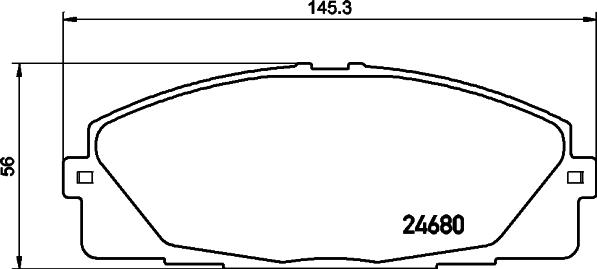 DON PCP1446 - Комплект спирачно феродо, дискови спирачки vvparts.bg
