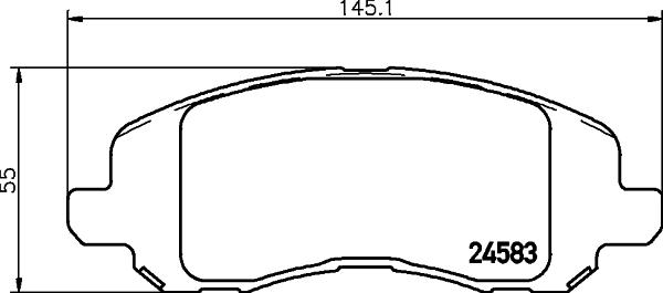 DON PCP1453 - Комплект спирачно феродо, дискови спирачки vvparts.bg