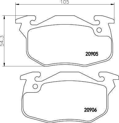 DON PCP1460 - Комплект спирачно феродо, дискови спирачки vvparts.bg