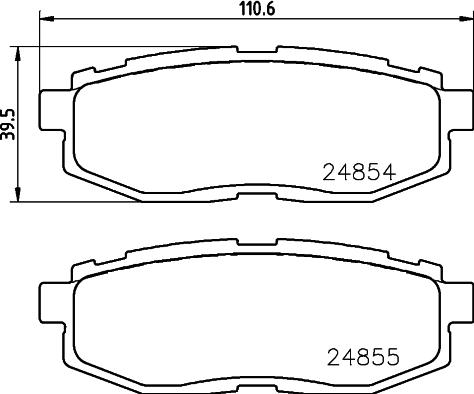 Textar TX0884 - Комплект спирачно феродо, дискови спирачки vvparts.bg