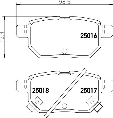 DON PCP1430 - Комплект спирачно феродо, дискови спирачки vvparts.bg