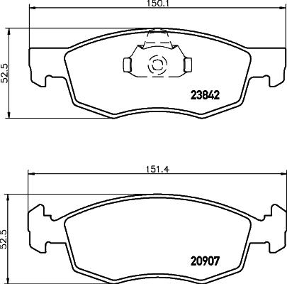 Valeo 671013 - Комплект спирачно феродо, дискови спирачки vvparts.bg