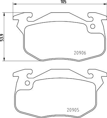 DON PCP1426 - Комплект спирачно феродо, дискови спирачки vvparts.bg