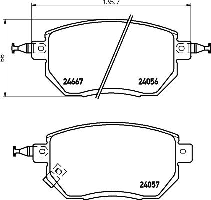 DON PCP1479 - Комплект спирачно феродо, дискови спирачки vvparts.bg