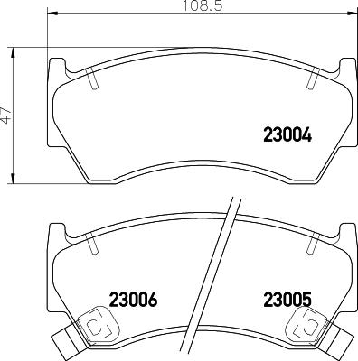 DON PCP1544 - Комплект спирачно феродо, дискови спирачки vvparts.bg