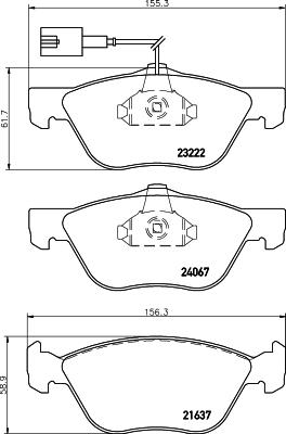 DON PCP1548 - Комплект спирачно феродо, дискови спирачки vvparts.bg