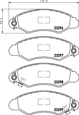 DON PCP1550 - Комплект спирачно феродо, дискови спирачки vvparts.bg