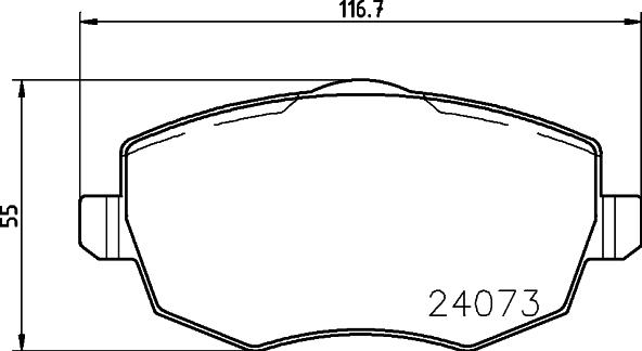 DON PCP1557 - Комплект спирачно феродо, дискови спирачки vvparts.bg