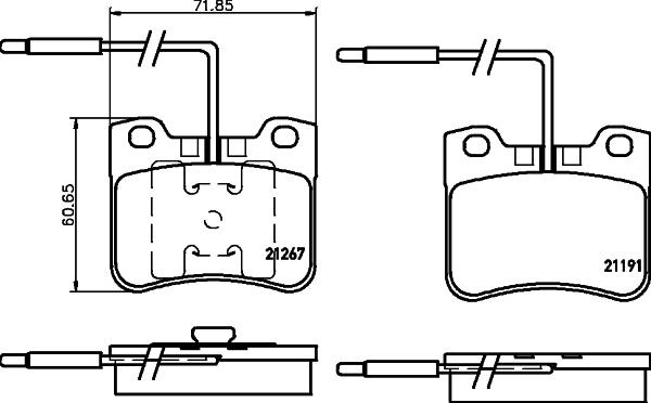 DON PCP1528 - Комплект спирачно феродо, дискови спирачки vvparts.bg