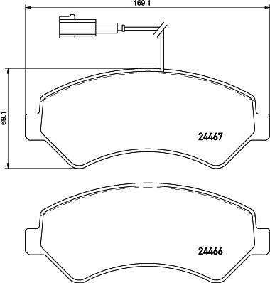 DON PCP1650 - Комплект спирачно феродо, дискови спирачки vvparts.bg