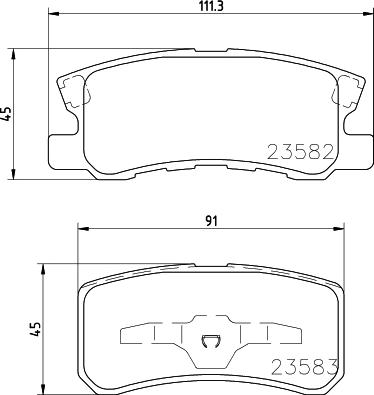 DON PCP1094 - Комплект спирачно феродо, дискови спирачки vvparts.bg