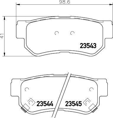 DON PCP1093 - Комплект спирачно феродо, дискови спирачки vvparts.bg