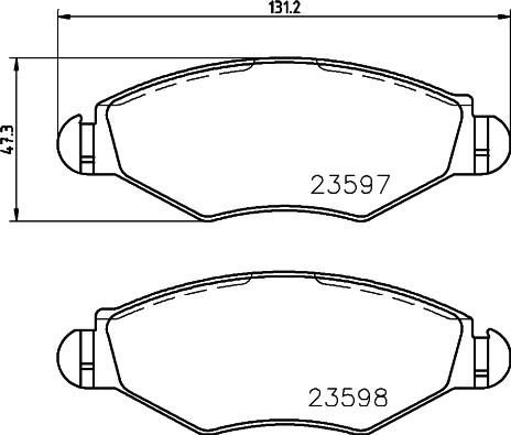 DON PCP1045 - Комплект спирачно феродо, дискови спирачки vvparts.bg