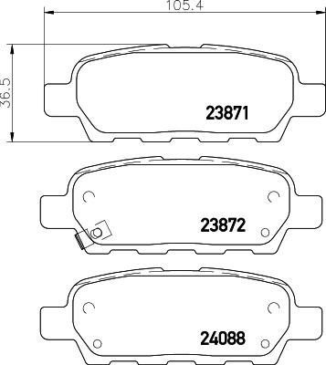 DON PCP1046 - Комплект спирачно феродо, дискови спирачки vvparts.bg